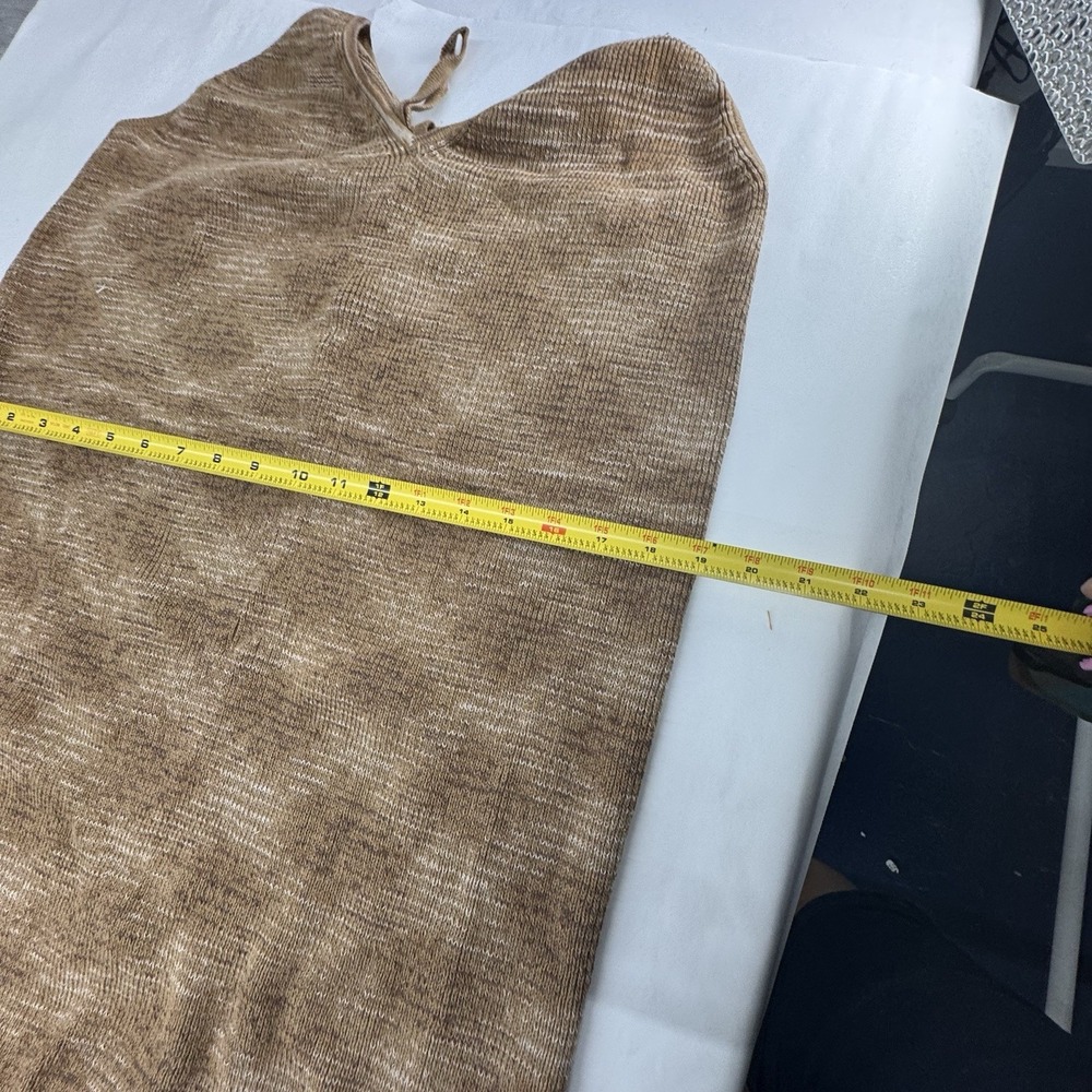Women's Size 2X Wild Fable Light Brown Space Dye Sweater Knit Halter Dress (JN) - Picture 6 of 7